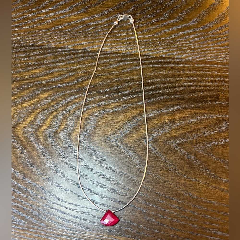 Silver Ruby Necklace